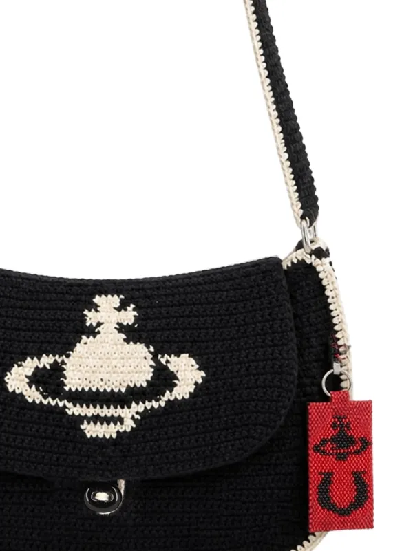 Vivienne Westwood orb-crochet Shoulder Bag | Black | FARFETCH AE