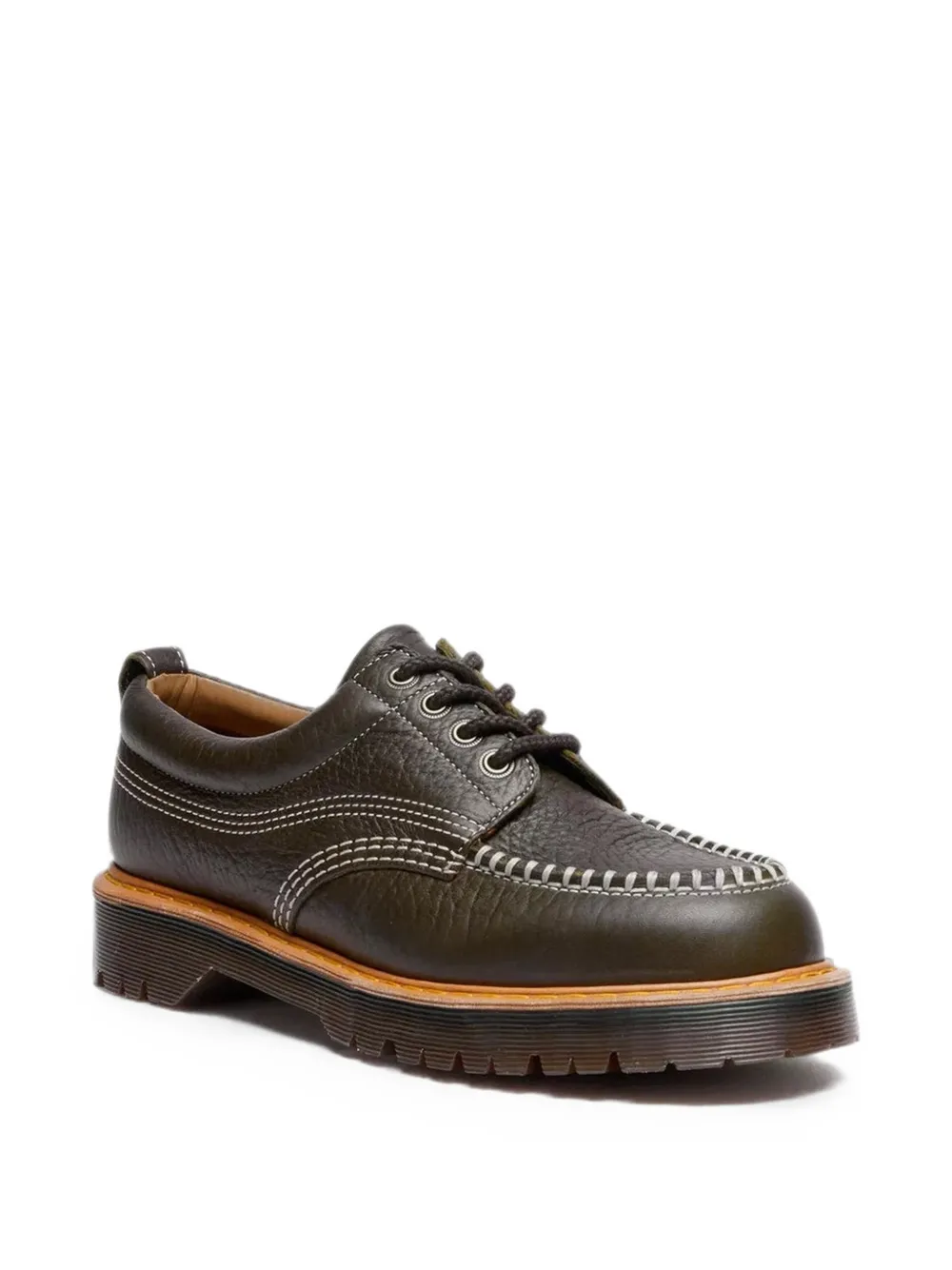 Dr. Martens Lowell derby schoenen met contrasterend stiksel Groen