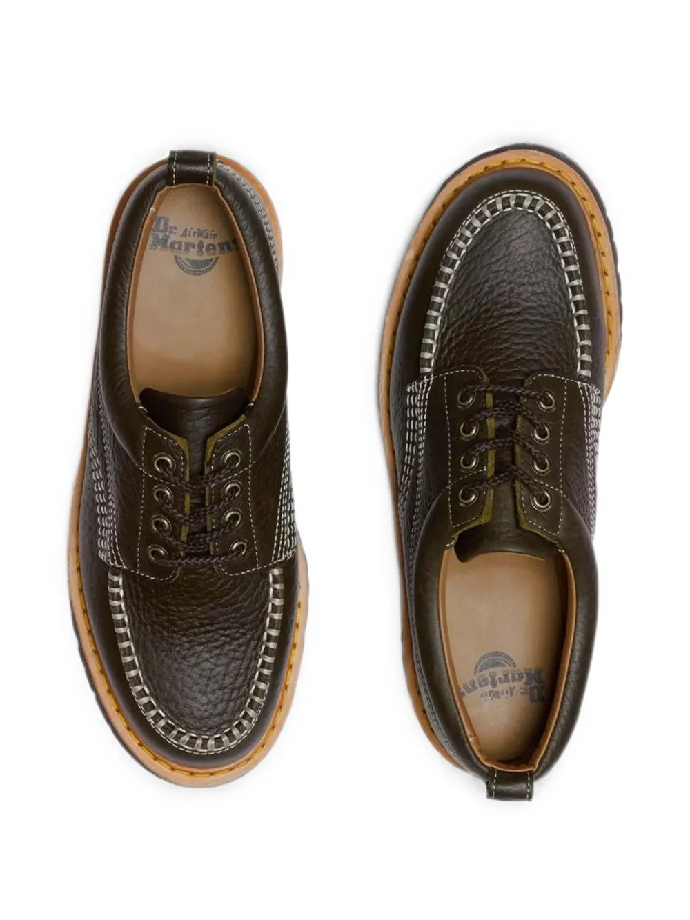 Dr. Martens Lowell derby schoenen met contrasterend stiksel Groen