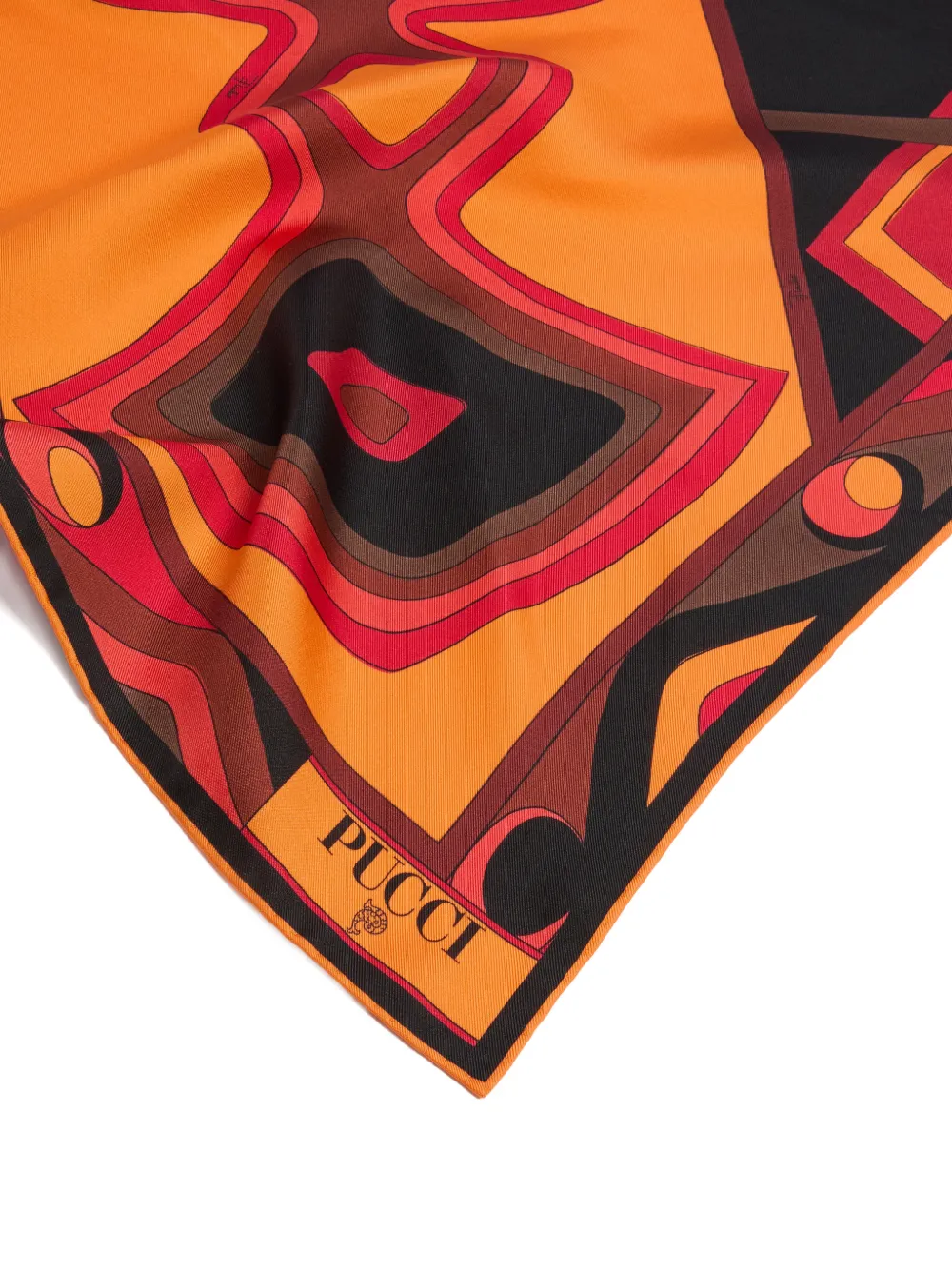 PUCCI Zijden carrè sjaal met Bongo-print Rood