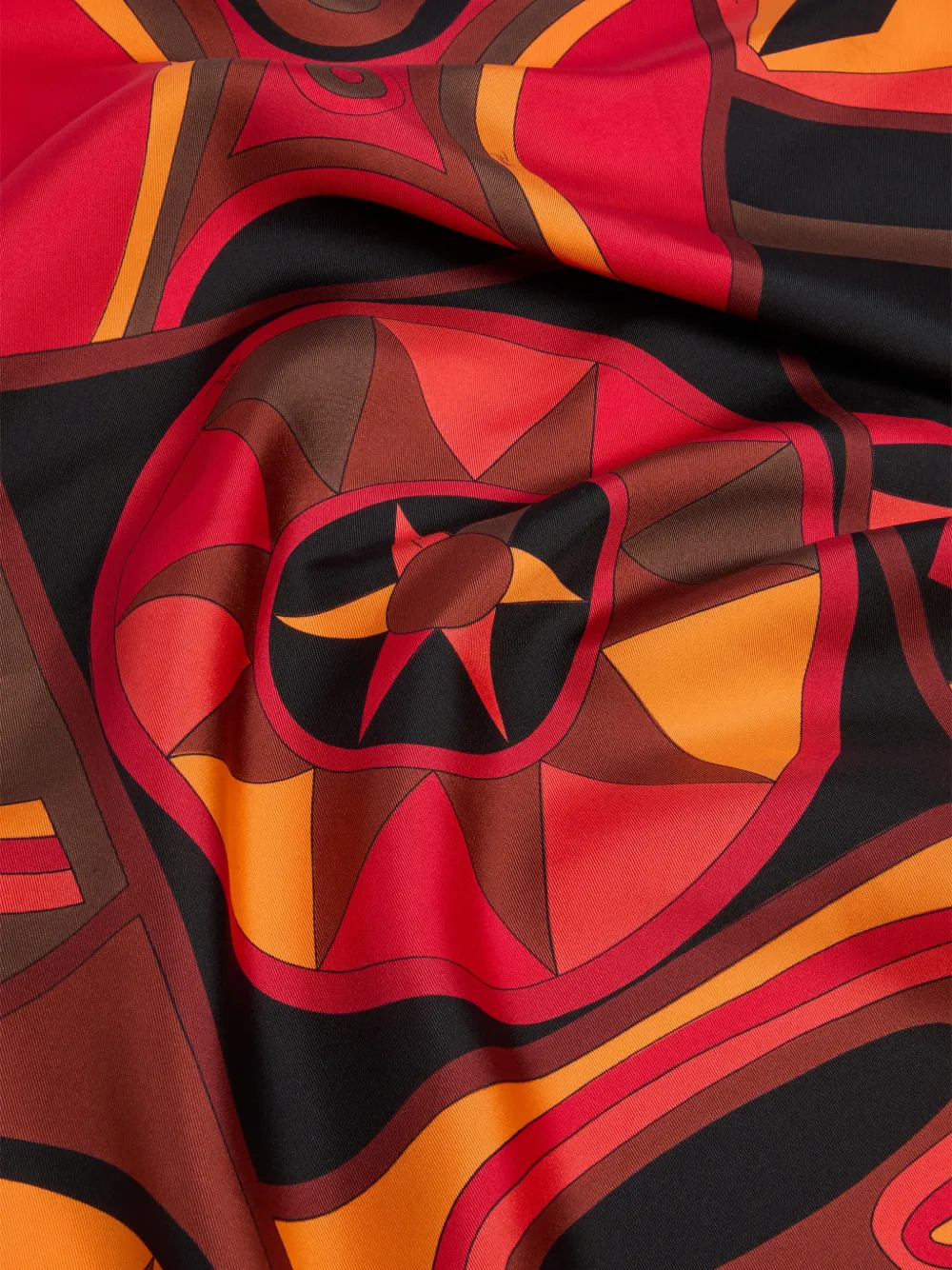 PUCCI Zijden carrè sjaal met Bongo-print Rood