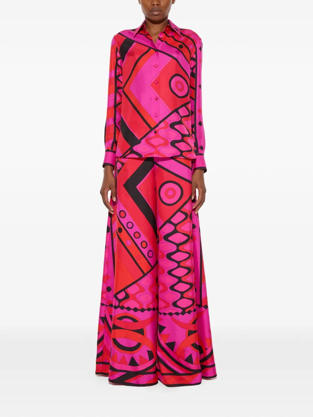 PUCCI Satijnen overhemd Roze