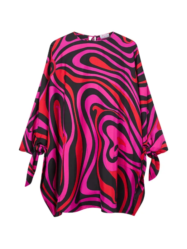 Pucci Marmo-print Silk Kaftan in Pink