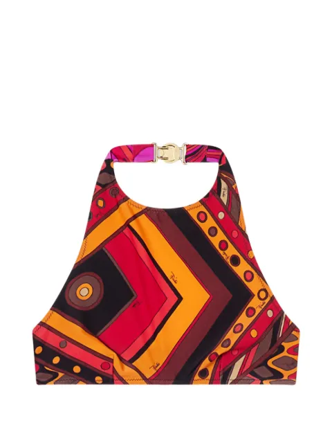 PUCCI Vivara-print bandeau bikini top