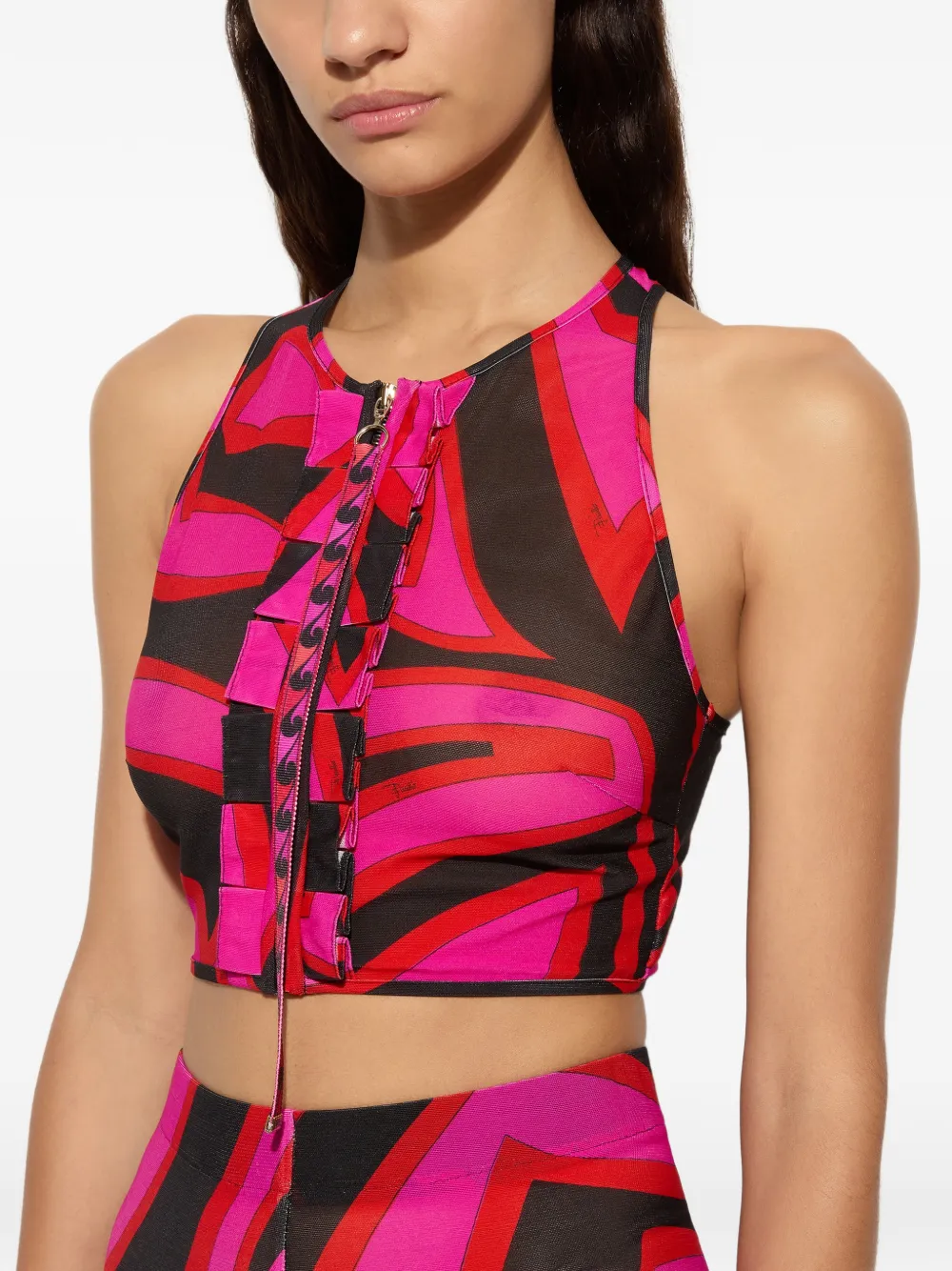 PUCCI Tanktop met Labirinto-print Roze