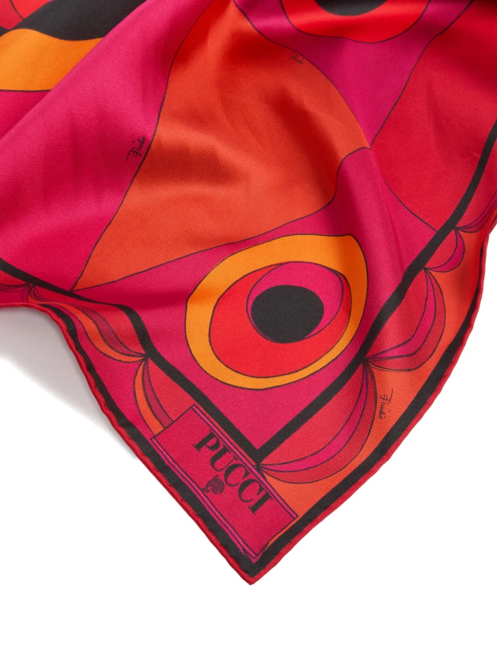PUCCI Zijden sjaal met Angoli-print Roze