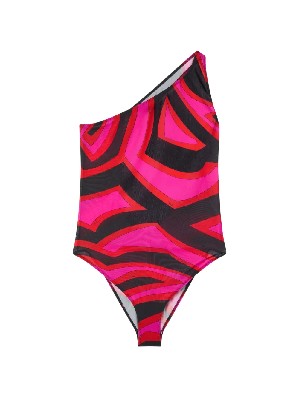 PUCCI Labirinto-print one-shoulder bodysuit - Rosa