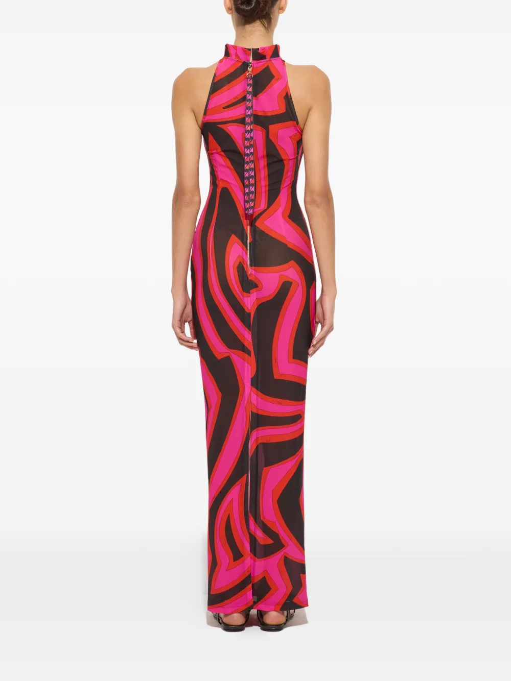 PUCCI Lange jurk met Labirinto-print Zwart