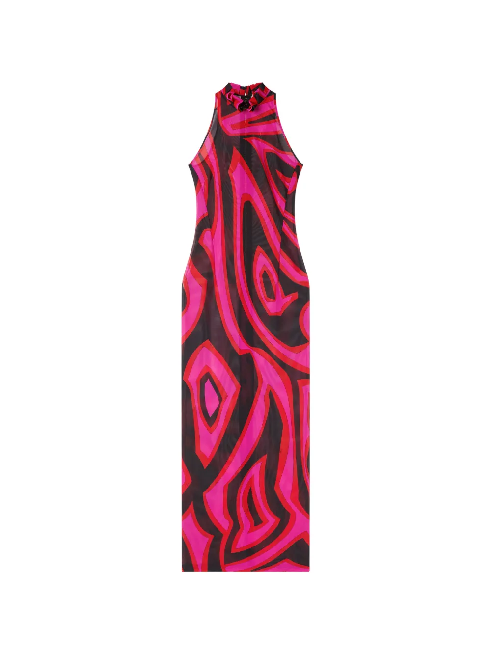 PUCCI Labirinto-print long fitted dress - Nero