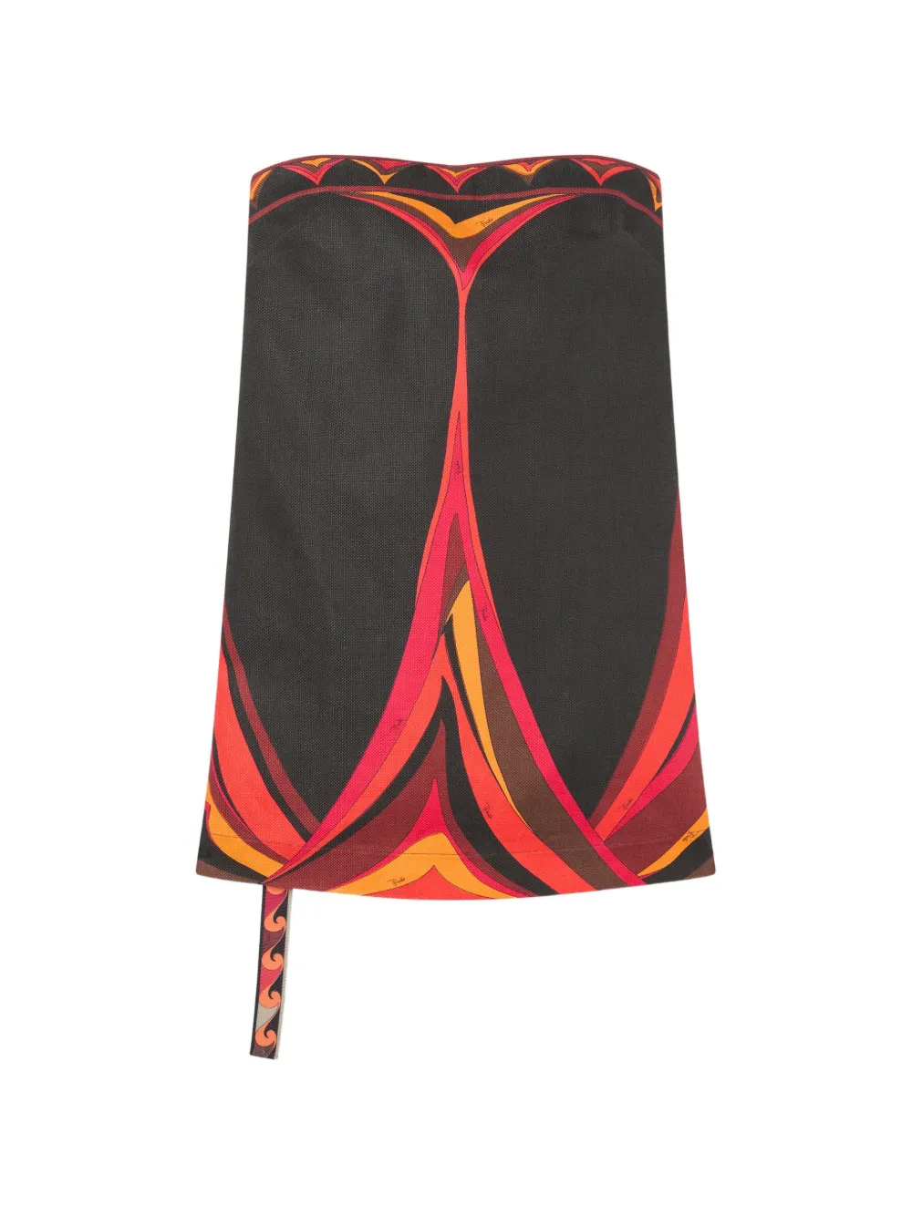PUCCI Abito in cotone e lino con stampa Fari - Nero