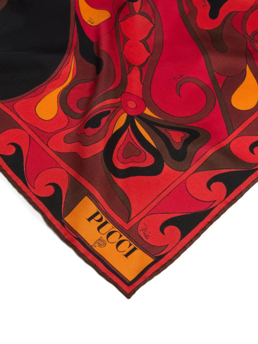  Pucci Fular Con Estampado Orchidee - Rojo 