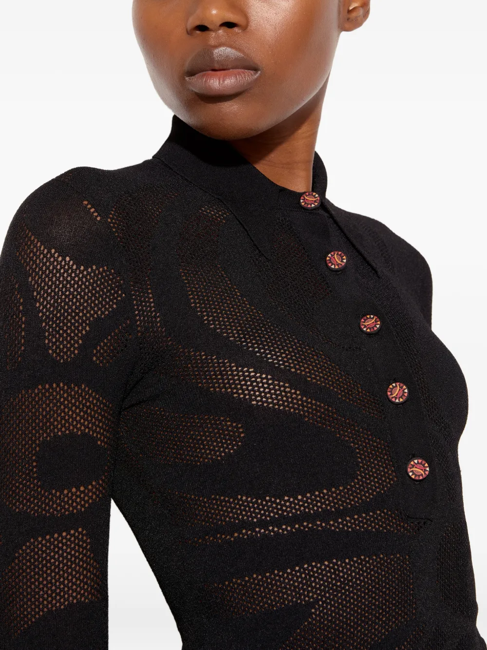 PUCCI Marmo poloshirt met naadloos jacquard Zwart