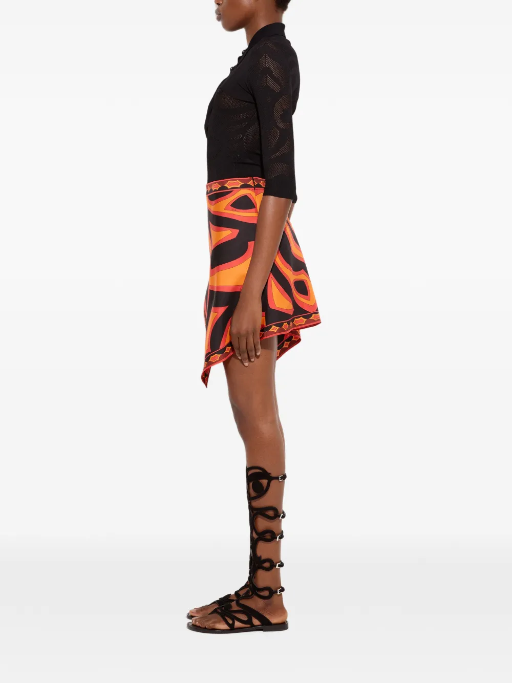 PUCCI Marmo poloshirt met naadloos jacquard Zwart