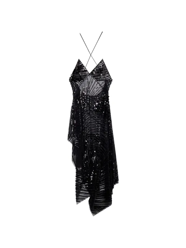 Pucci Embroidered Tulle Dress in Black