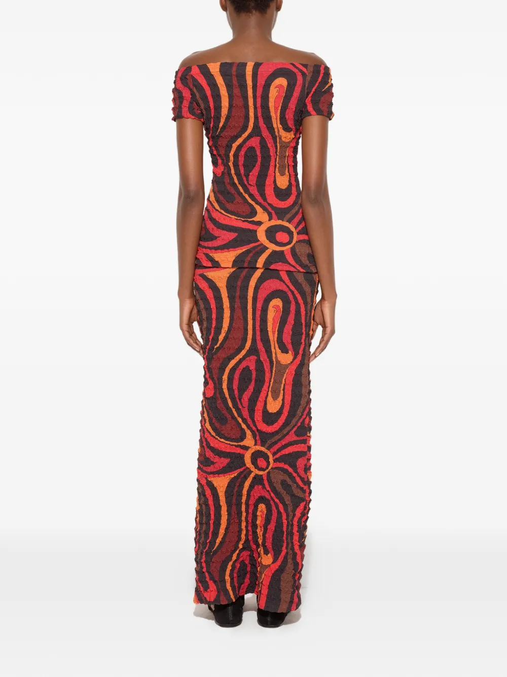 PUCCI Shibori top met Marmo-print Rood