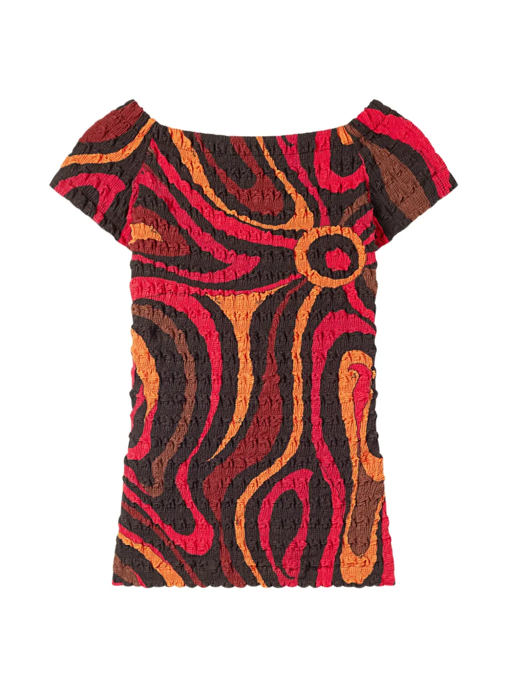 PUCCI Marmo-print shibori top - Rosso