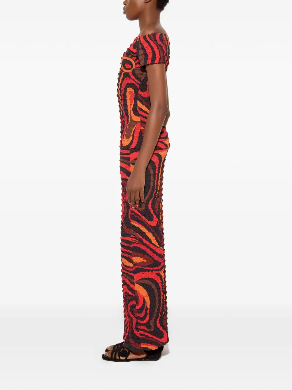 PUCCI Shibori top met Marmo-print Rood