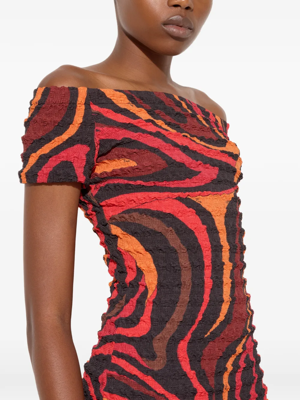 PUCCI Shibori top met Marmo-print Rood
