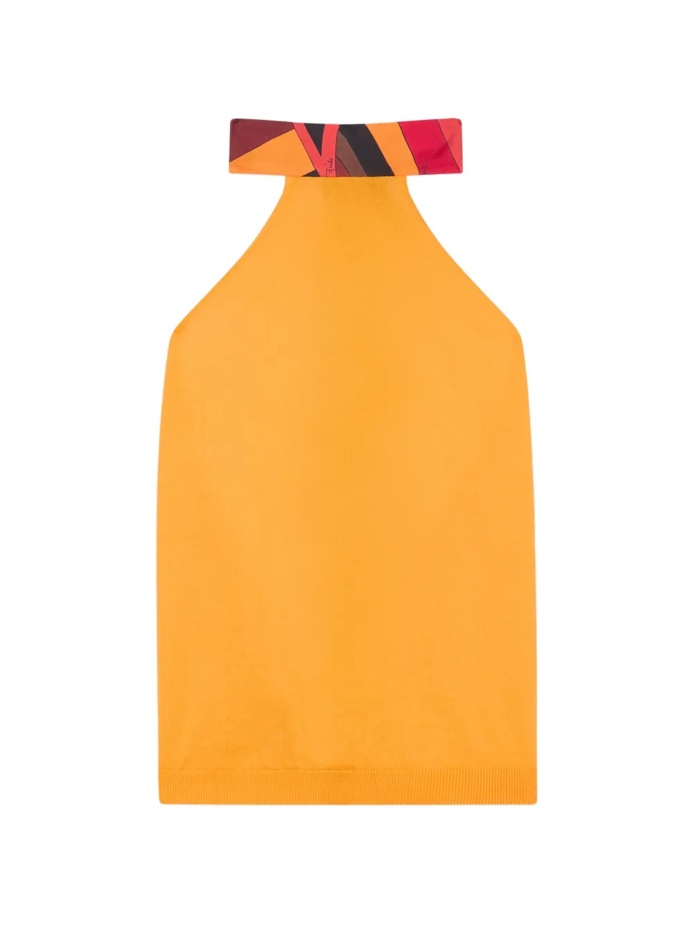PUCCI silk-detail top - Giallo