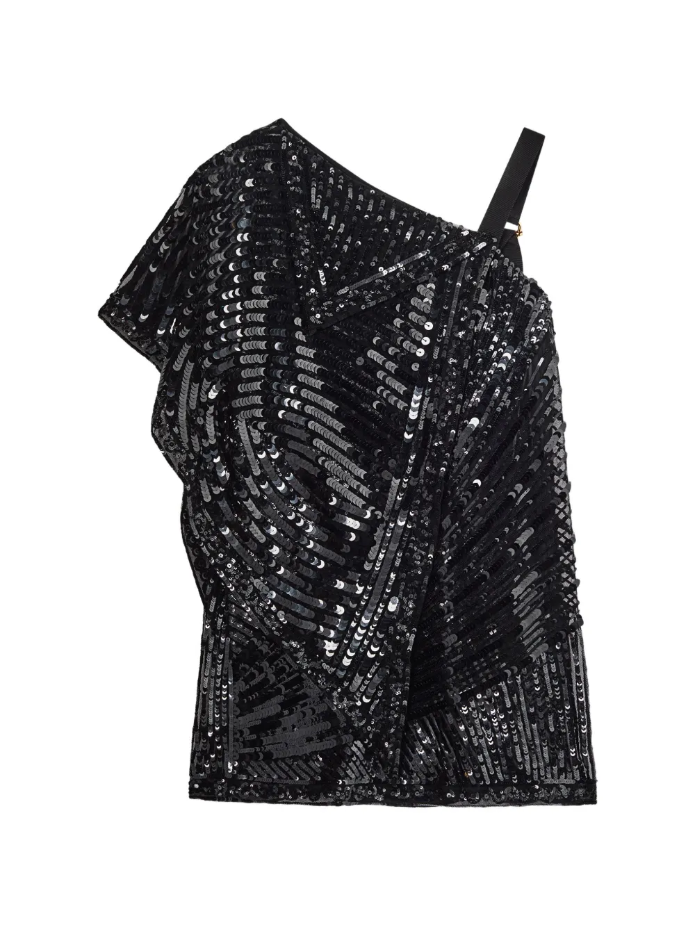 PUCCI asymmetrical embroidered foulard dress - Schwarz