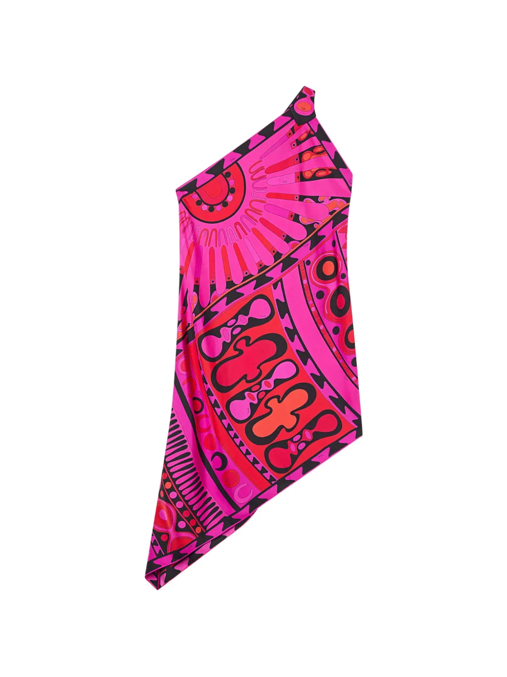 PUCCI Abito monospalla con stampa Soleil - Rosa