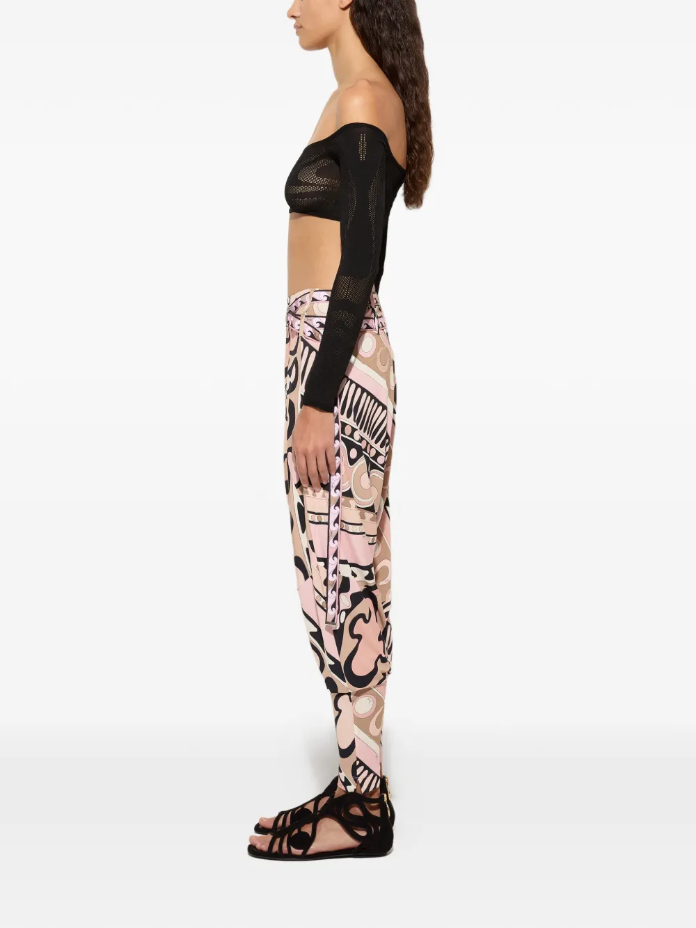 PUCCI Cropped top met Marmo-jacquard Zwart
