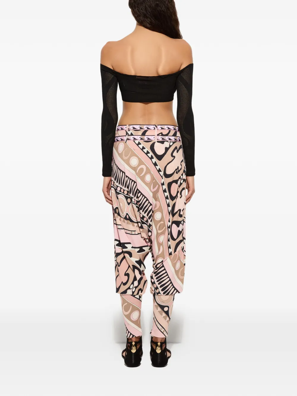 PUCCI Cropped top met Marmo-jacquard Zwart