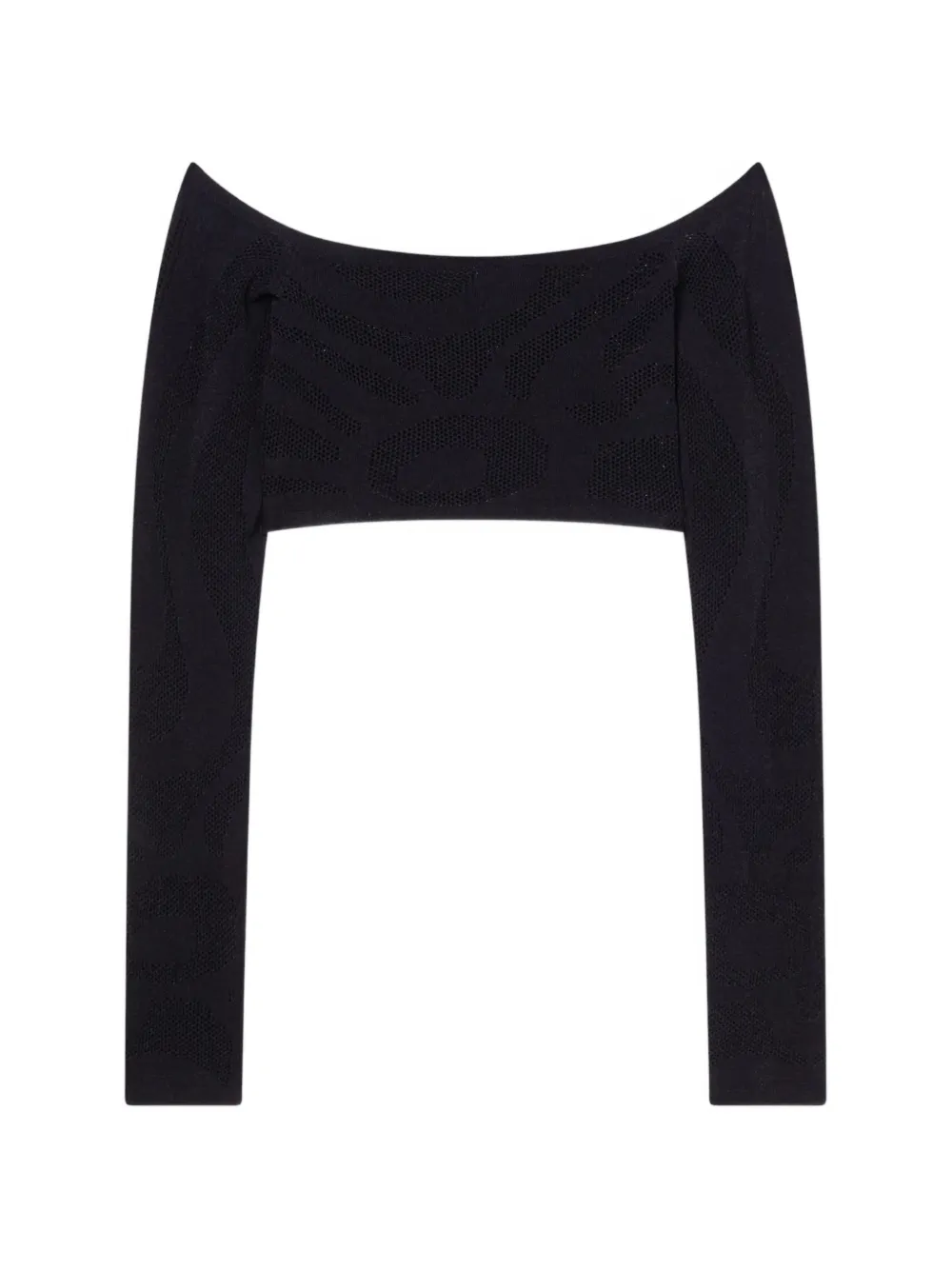 PUCCI cropped jacquard Marmo top - Nero