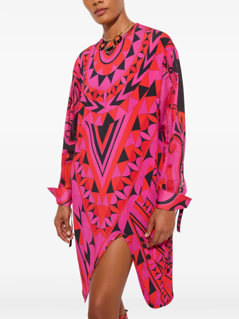 PUCCI Jurk met lange mouwen en Manuba-print Roze