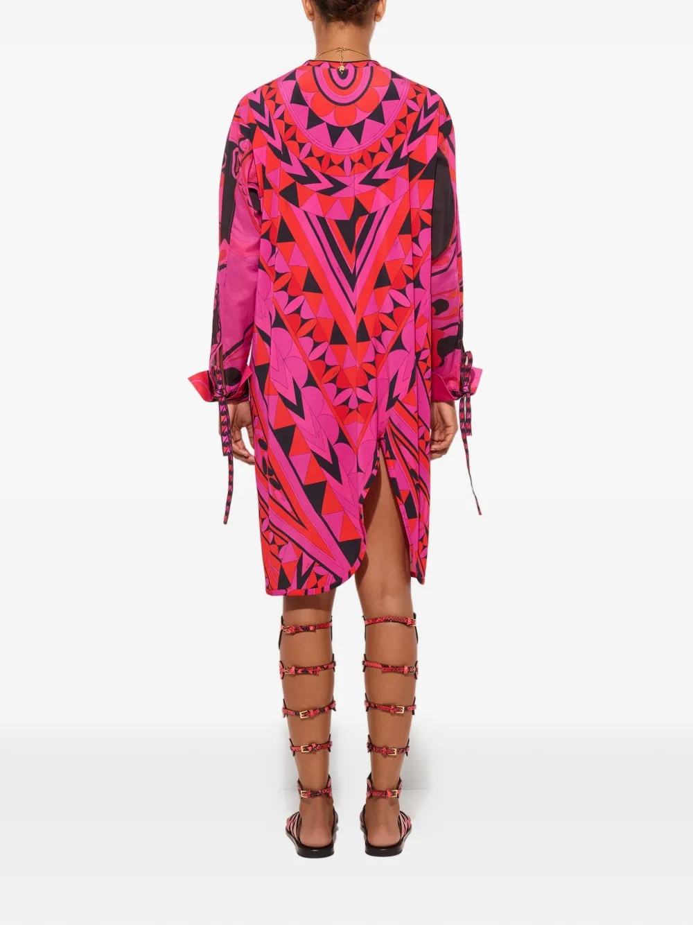 PUCCI Jurk met lange mouwen en Manuba-print Roze