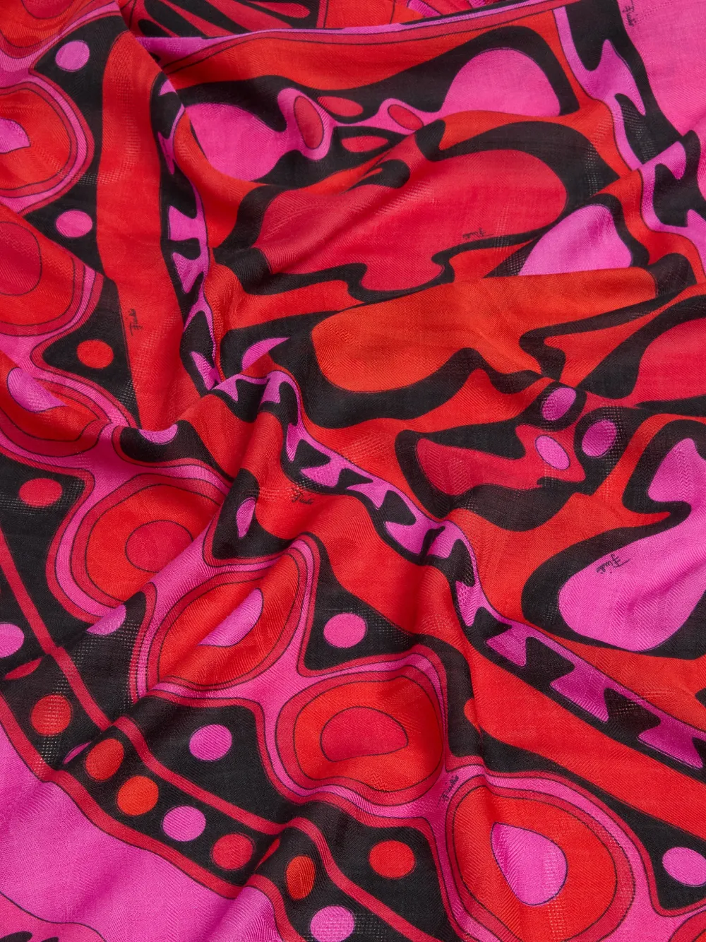 PUCCI Soleil pashmina wollen en zijden sjaal Roze
