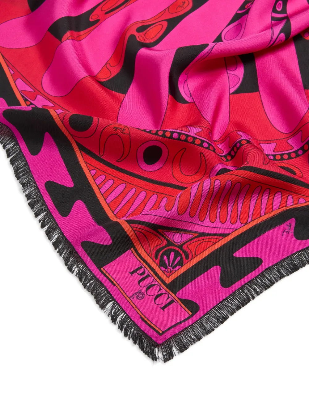 PUCCI Zijden stola met print Roze