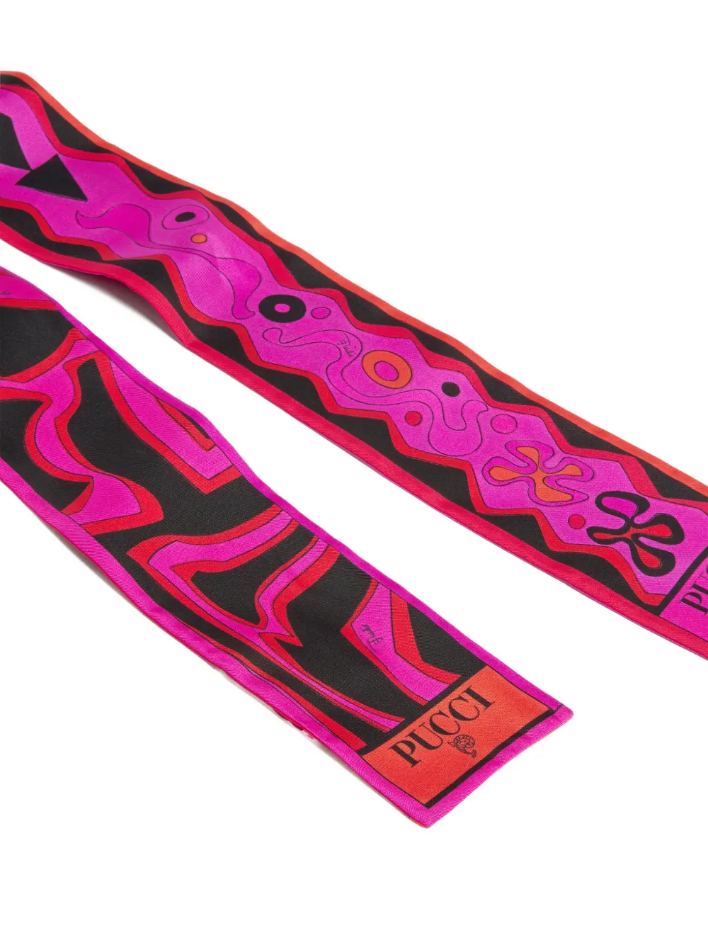 PUCCI Zijden twill sjaal met Angoli en Labirinto-print Roze