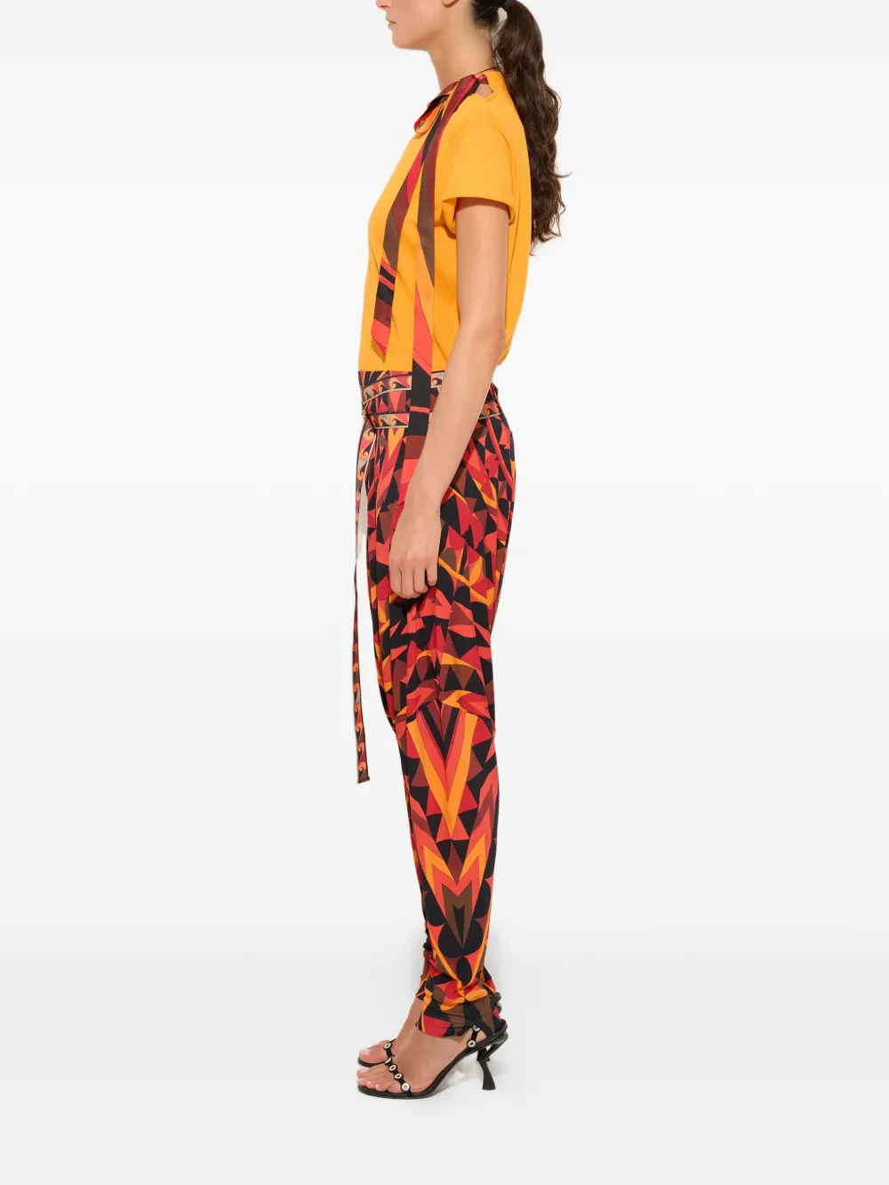 PUCCI Broek met Manuba-print Zwart