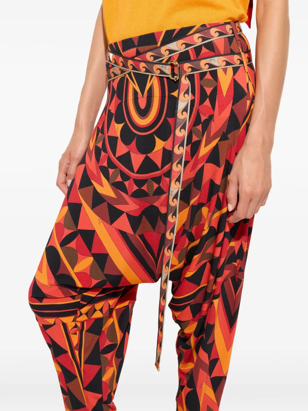 PUCCI Broek met Manuba-print Zwart