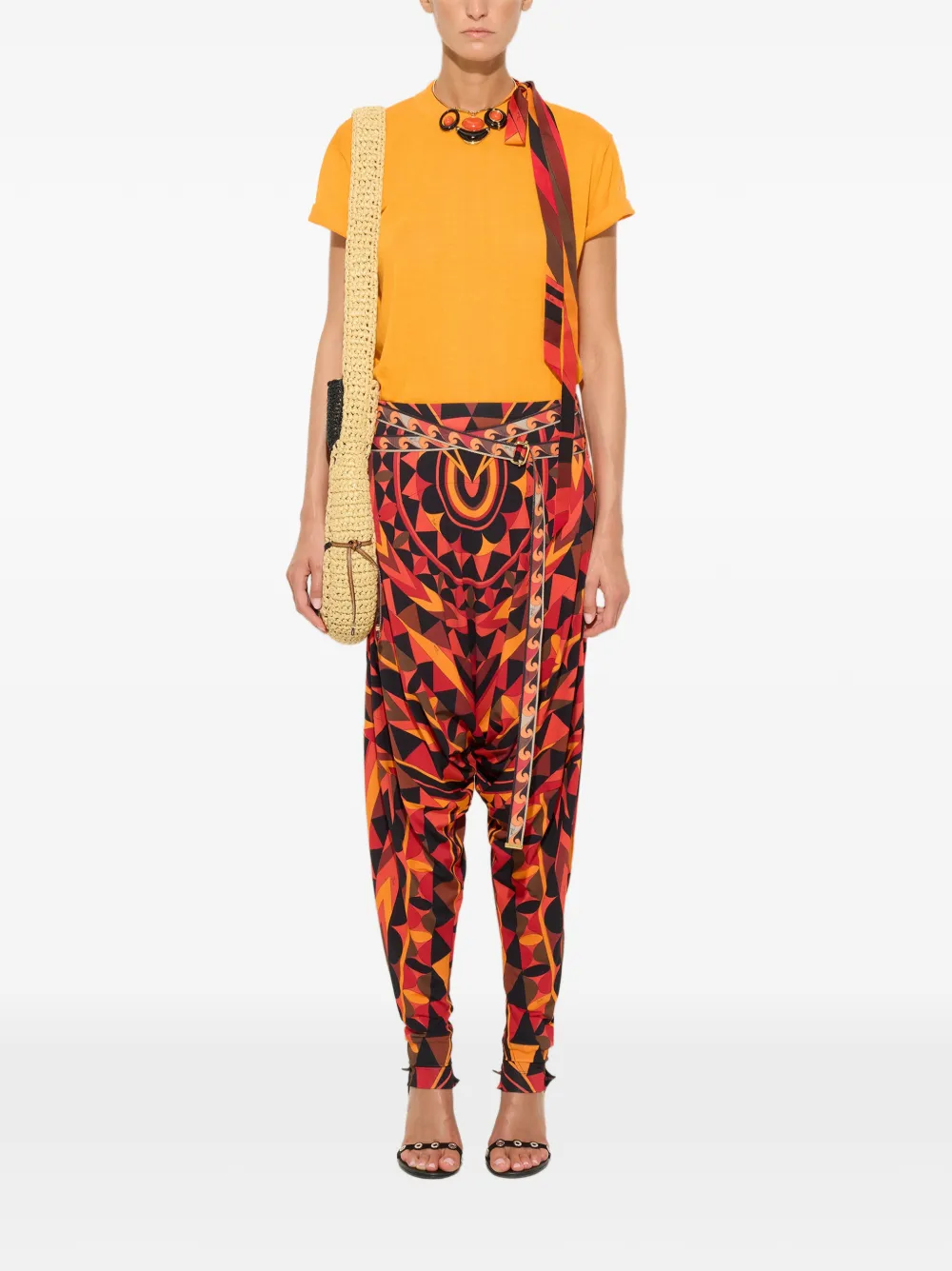 PUCCI Broek met Manuba-print Zwart