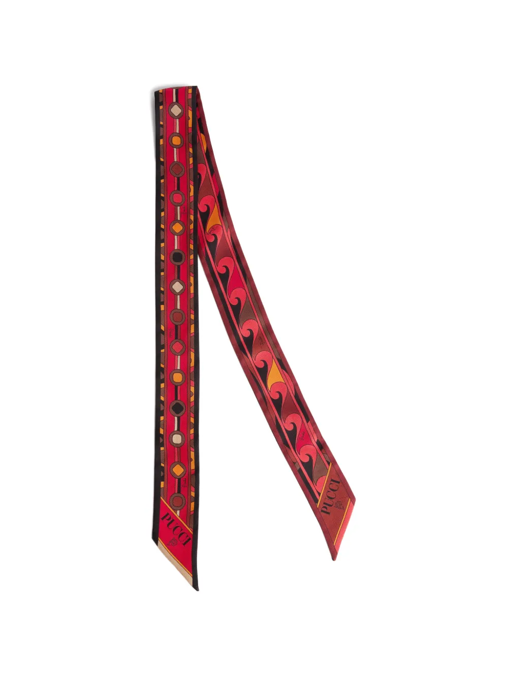 PUCCI mixed-print silk twill - Rosso