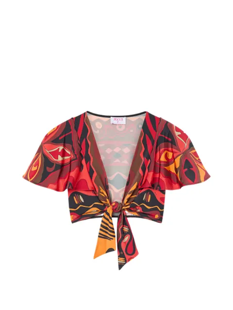 PUCCI Angoli-print knotted top