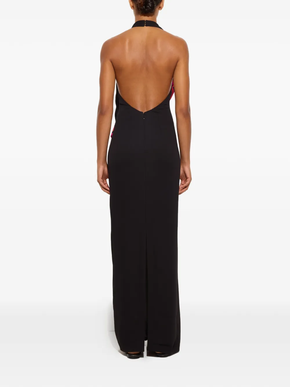 PUCCI Jurk met print en ruches Zwart