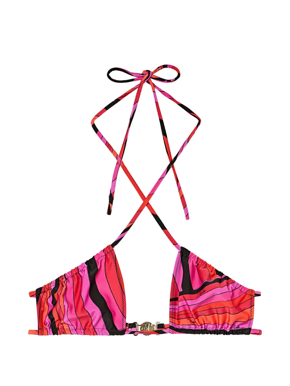 PUCCI Iride-print bikini top - Rosa