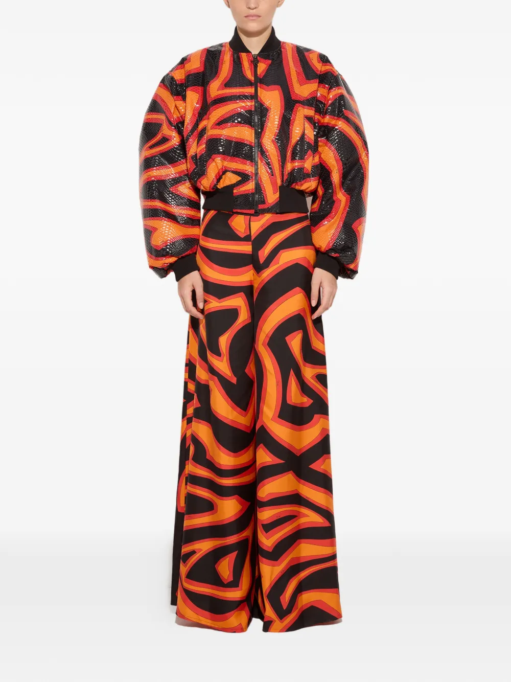 PUCCI Bomberjack met Labirinto-print Oranje