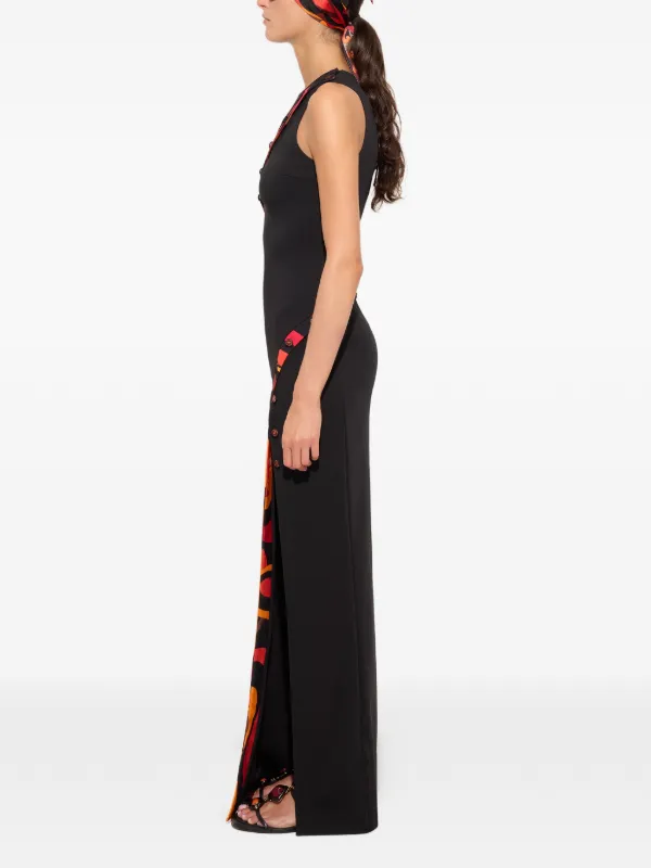 pucci evening dresses Emilio Pucci Orchidee Print Midi Dress