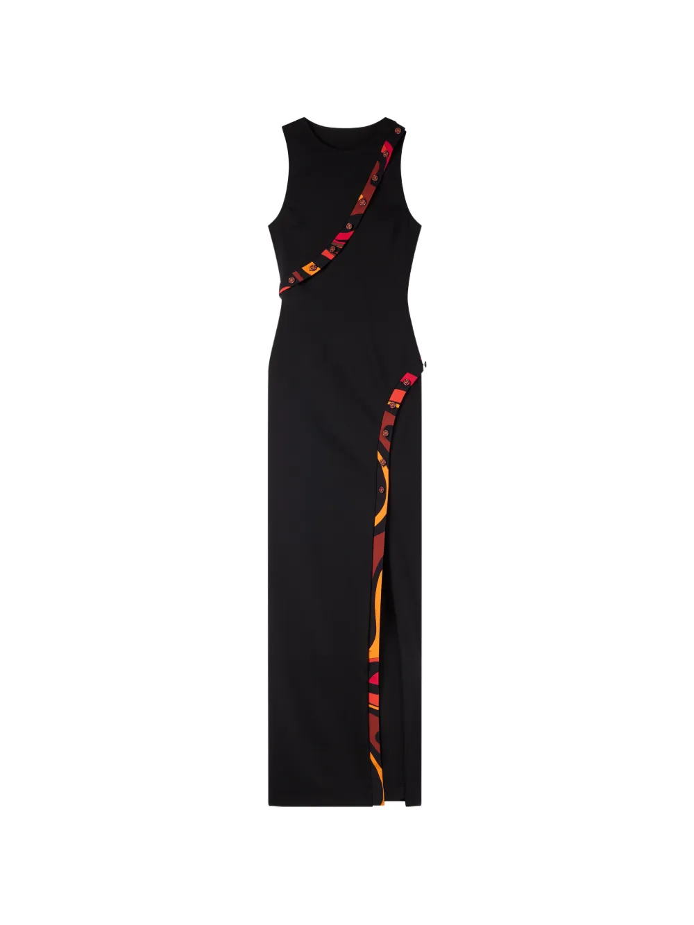 PUCCI long fitted dress with printed detail - Nero