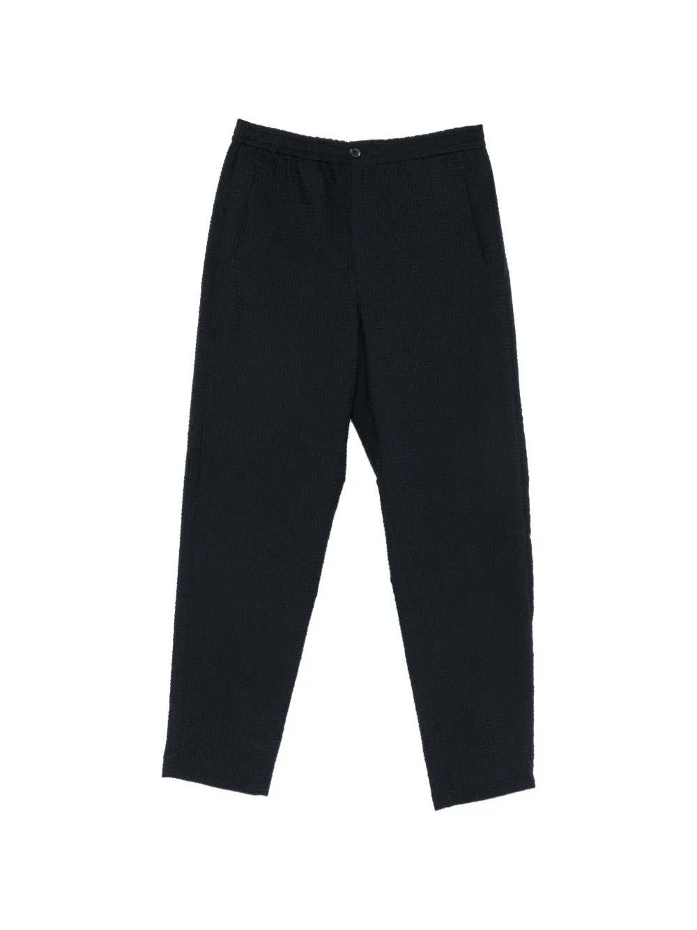 Emporio Armani seersucker-texture trousers - Blu