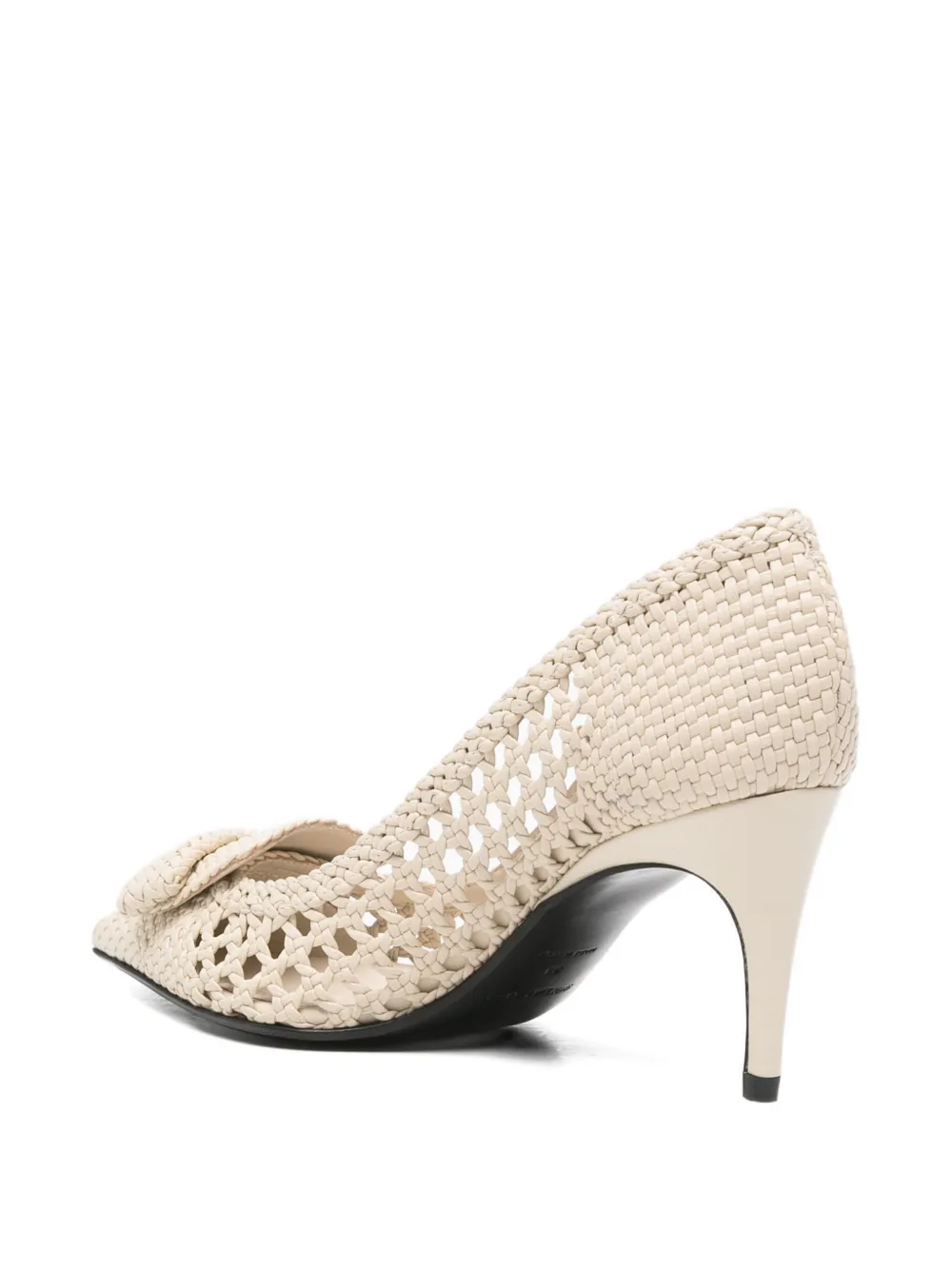 Sergio Rossi SR1 Braid woven pumps Beige