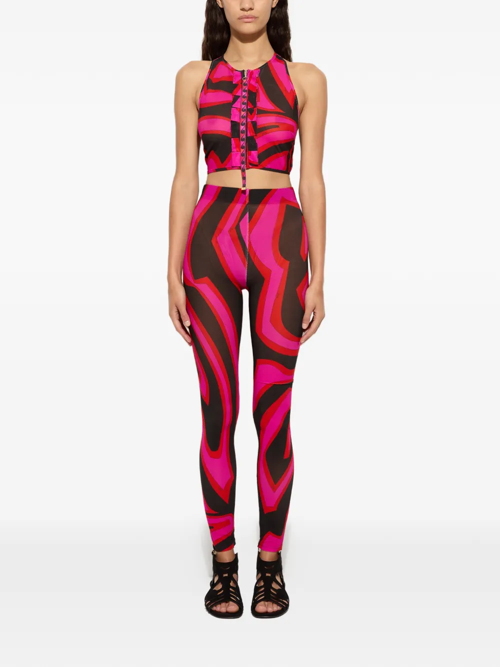 PUCCI Legging met Labirinto-print Zwart