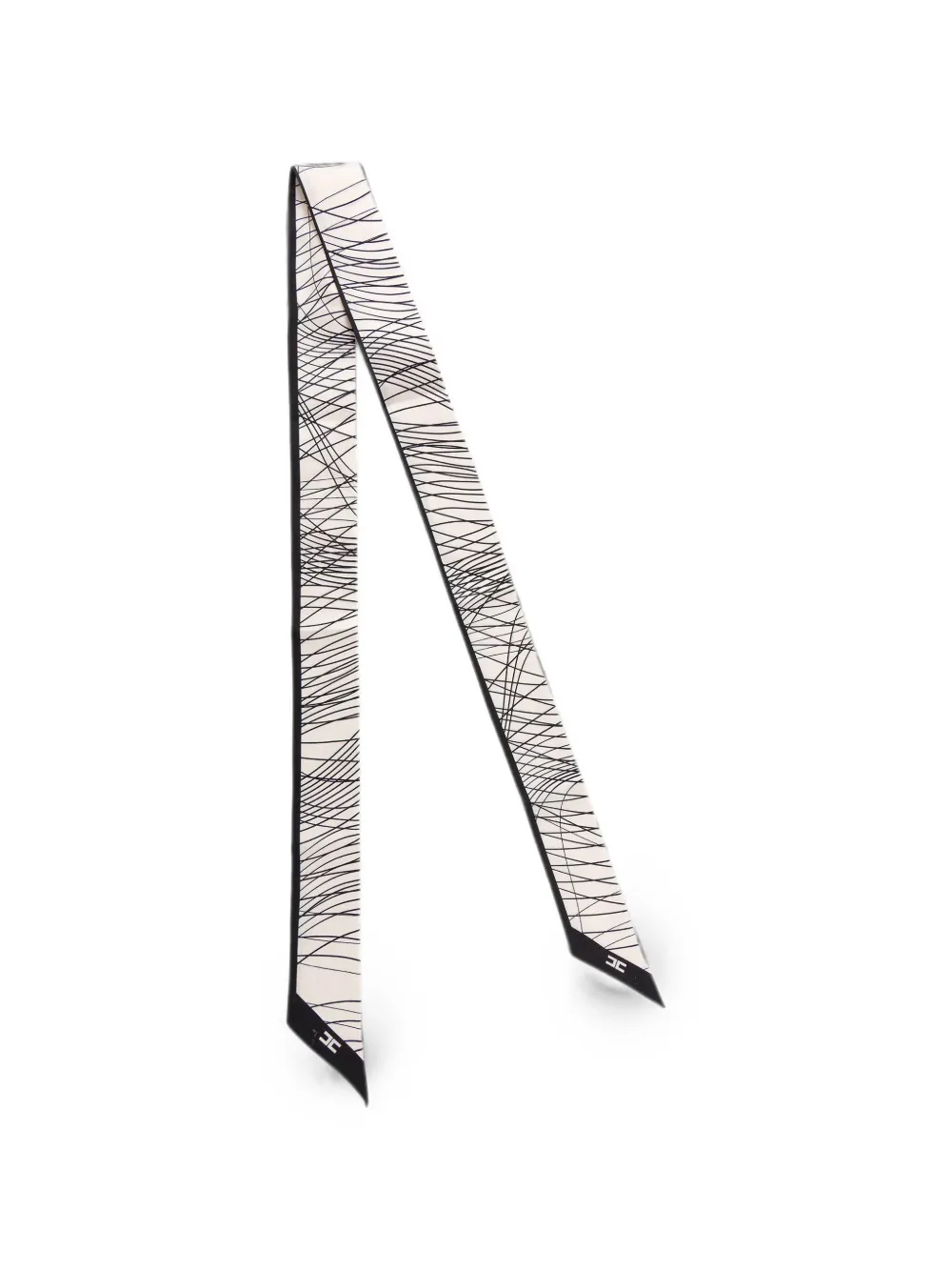 Elisabetta Franchi abstract-pattern scarf - Bianco