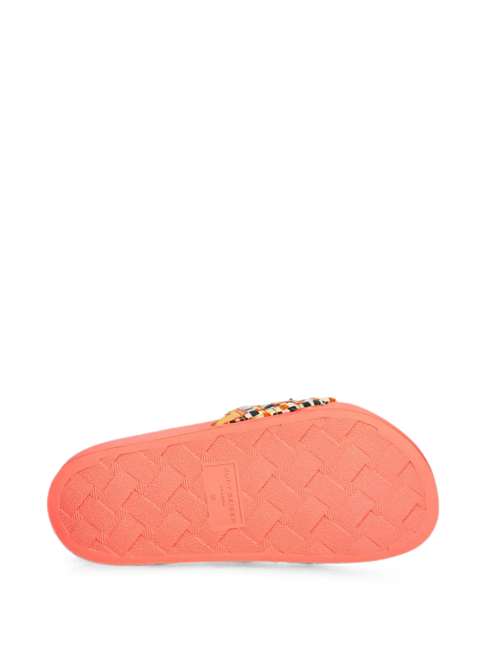 Kurt Geiger London quilted eagle-plaque slides Beige