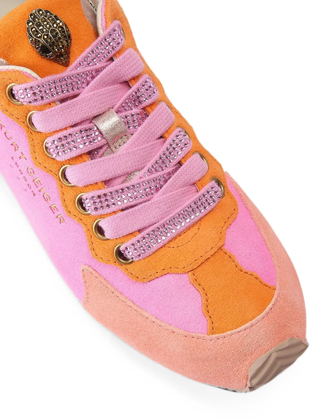 Kurt Geiger London Islington crystal-embellished Eagle Head sneakers Roze