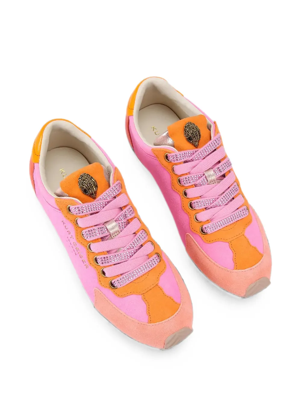 Kurt Geiger London Islington crystal-embellished Eagle Head sneakers Roze